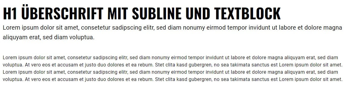 H1 Überschrift mit Subline und Textblock - Schaich-Chemie